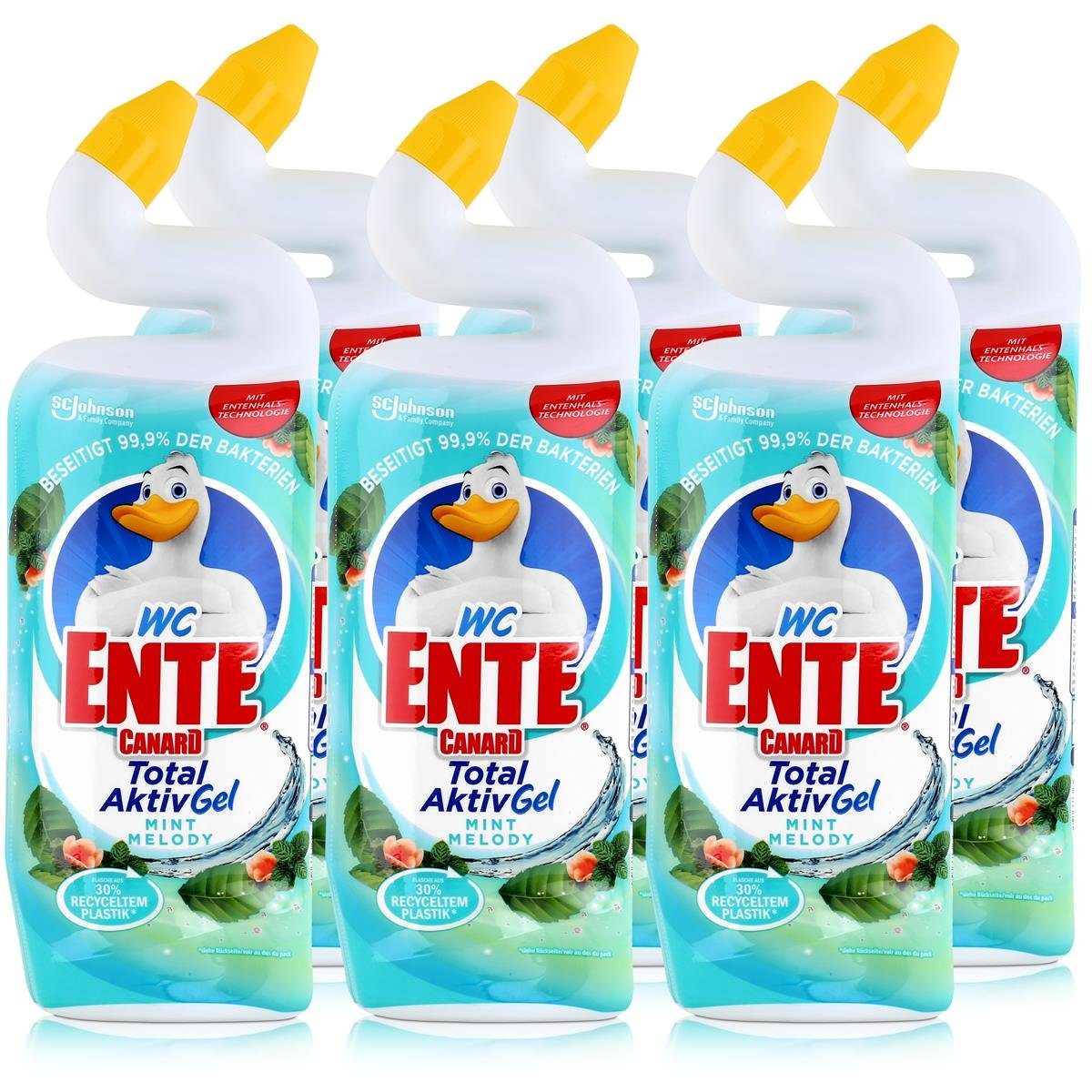WC Ente WC-Reiniger Total AktivGel Mint Melody 750ml (6er Pack) WC-Reiniger