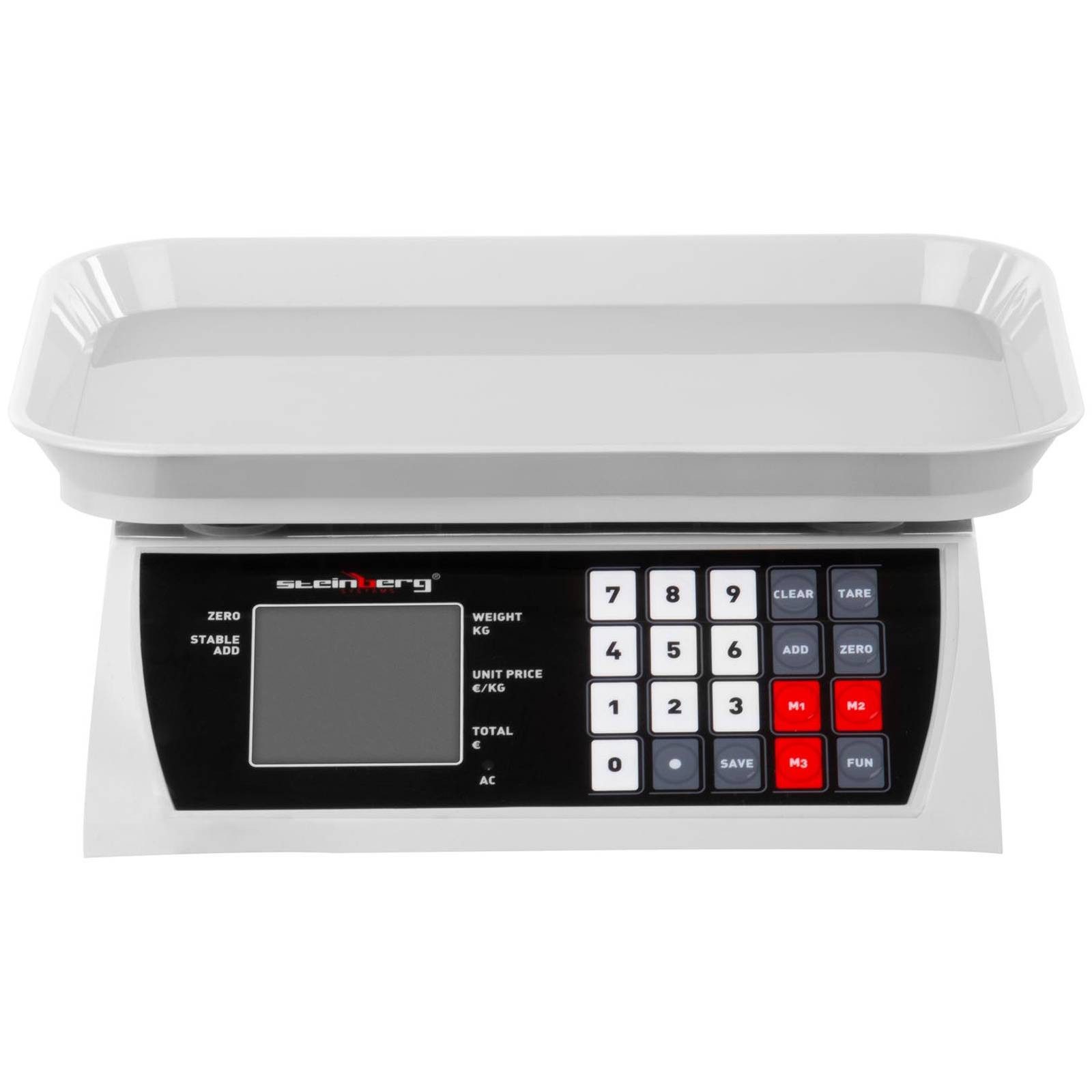 Steinberg Systems Präzisionswaage Kontrollwaage 30 kg / 1 g Ladenwaage Preiswaage Marktwaage 2 LCD