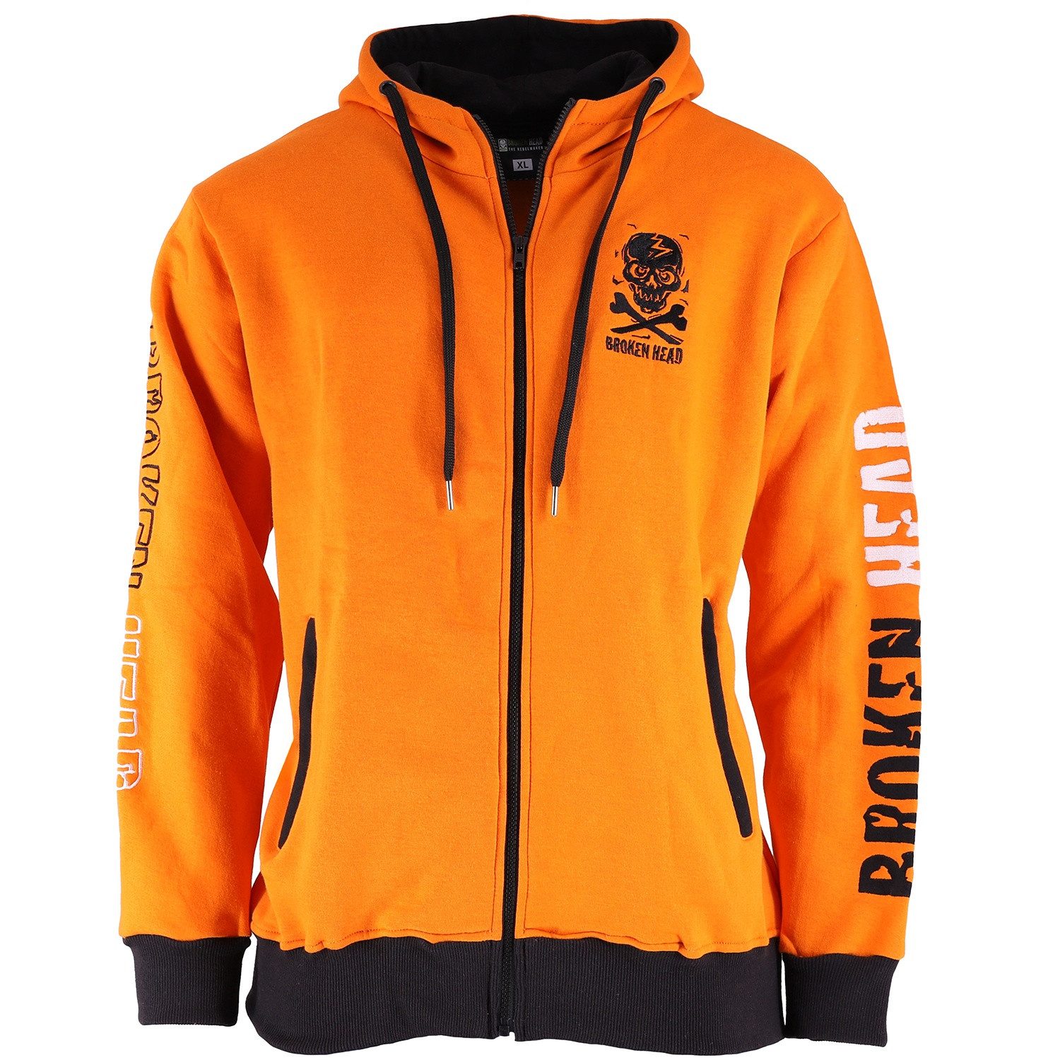 Broken Head Hoodie Hoodie Color Edition Orange Leuchtende Farben