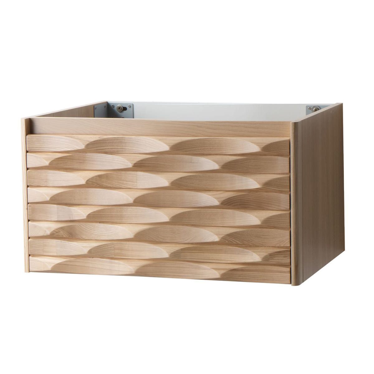 Belvit Waschbeckenschrank BV-US3637-1 (1-St) BELVIT ARGENA Waschtischunterschrank 80cm 1 Schublade Grifflos