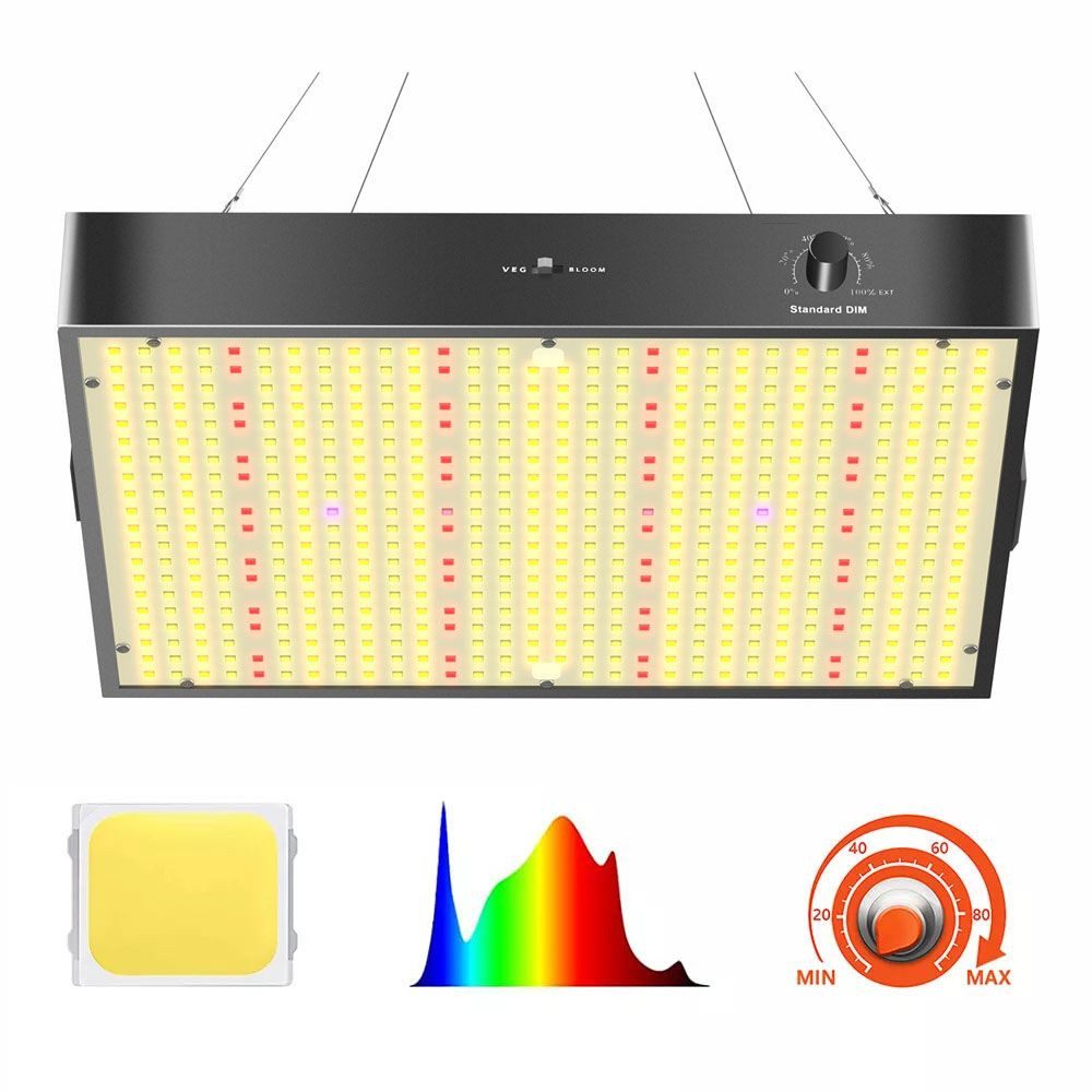 QUBEBU Pflanzenlampe 572LED-Pflanzenlampe 100W Vollspektrum Grow Lampe Pfla günstig online kaufen