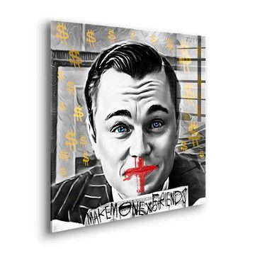 DOTCOMCANVAS® Acrylglasbild Make Money No Friends - Acrylglas, Acrylglasbild Make Money no friends Wolf of Wall Street Wandbild