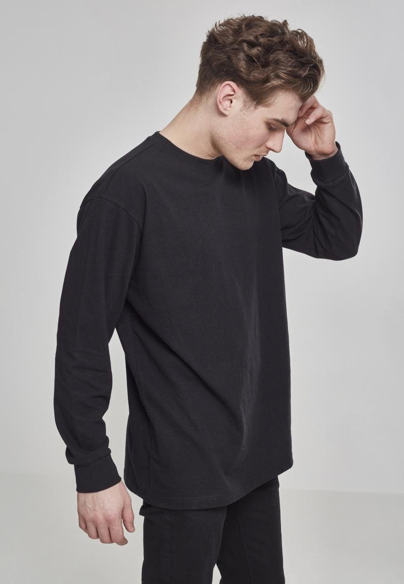 Heavy Longsleeve URBAN CLASSICS Herren Langarmshirt black Boxy (1-tlg)