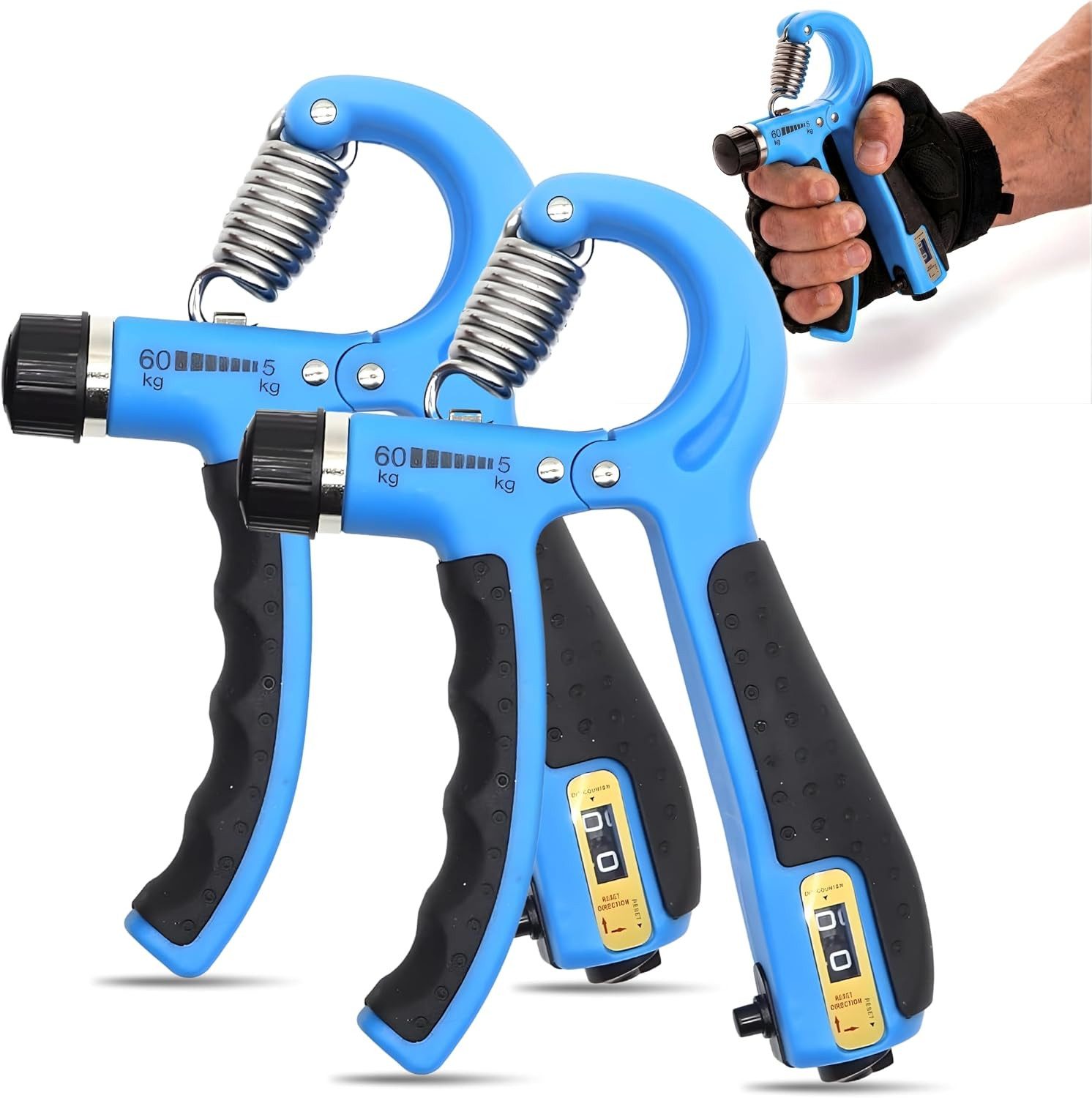 Endless Handmuskeltrainer EL1049 Einstellbare Hand Grip Strengthener, Griffkraft Trainer (Trainingsgeräte für zu Hause und im Fitnessstudio, 2-St., Unterarm- und Fingerkraft-Greifer-Übungen), Einstellbares Griffstärkungsgerät für die Hand