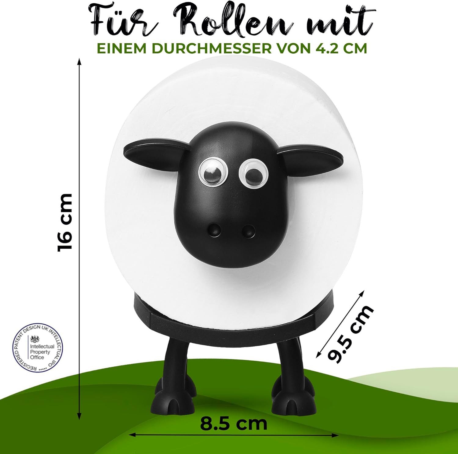 Fyrove Toilettenpapierhalter Selbstklebender Toilettenpapierhalter ohne Bohren fürs Bad, mit 2 verschiedenen Befestigungsoptionen,für Bad & WC,dekorativ – Bild 5 von 5