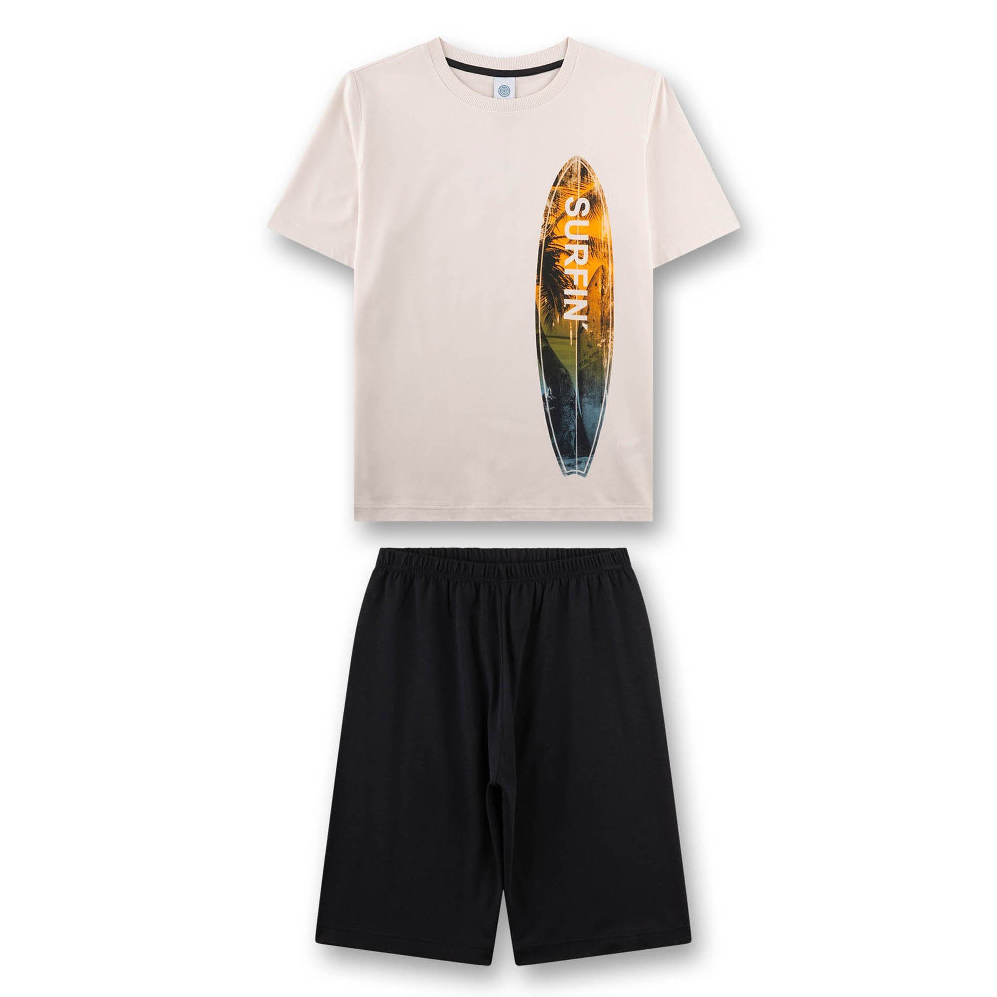 Sanetta Pyjama Jungen Pyjama Baumwolle Pyjama Teens kurz Surfin (2 tlg)