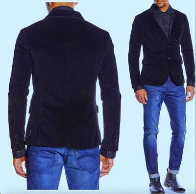 ARMANI JEANS Sakko ARMANI JEANS Single Breasted Samt Blazer Sakko Velvet Jacket Jacke Anz