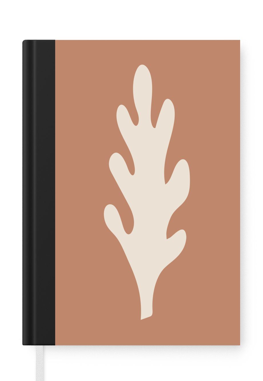 MuchoWow Notizbuch Pastell - Pflanze - Braun, Journal, Merkzettel, Tagebuch, Notizheft, A5, 98 Seiten, Haushaltsbuch