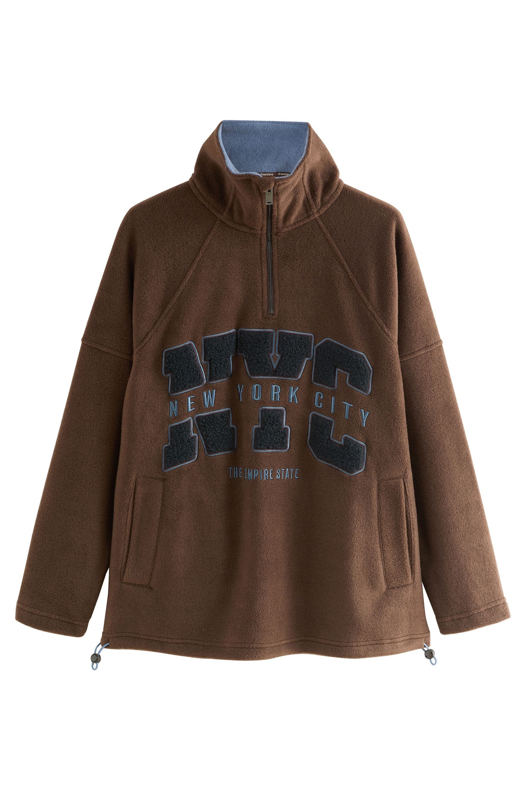 Next Fleecejacke Fleecepullover mit halben Reißverschluss (1-St) günstig online kaufen