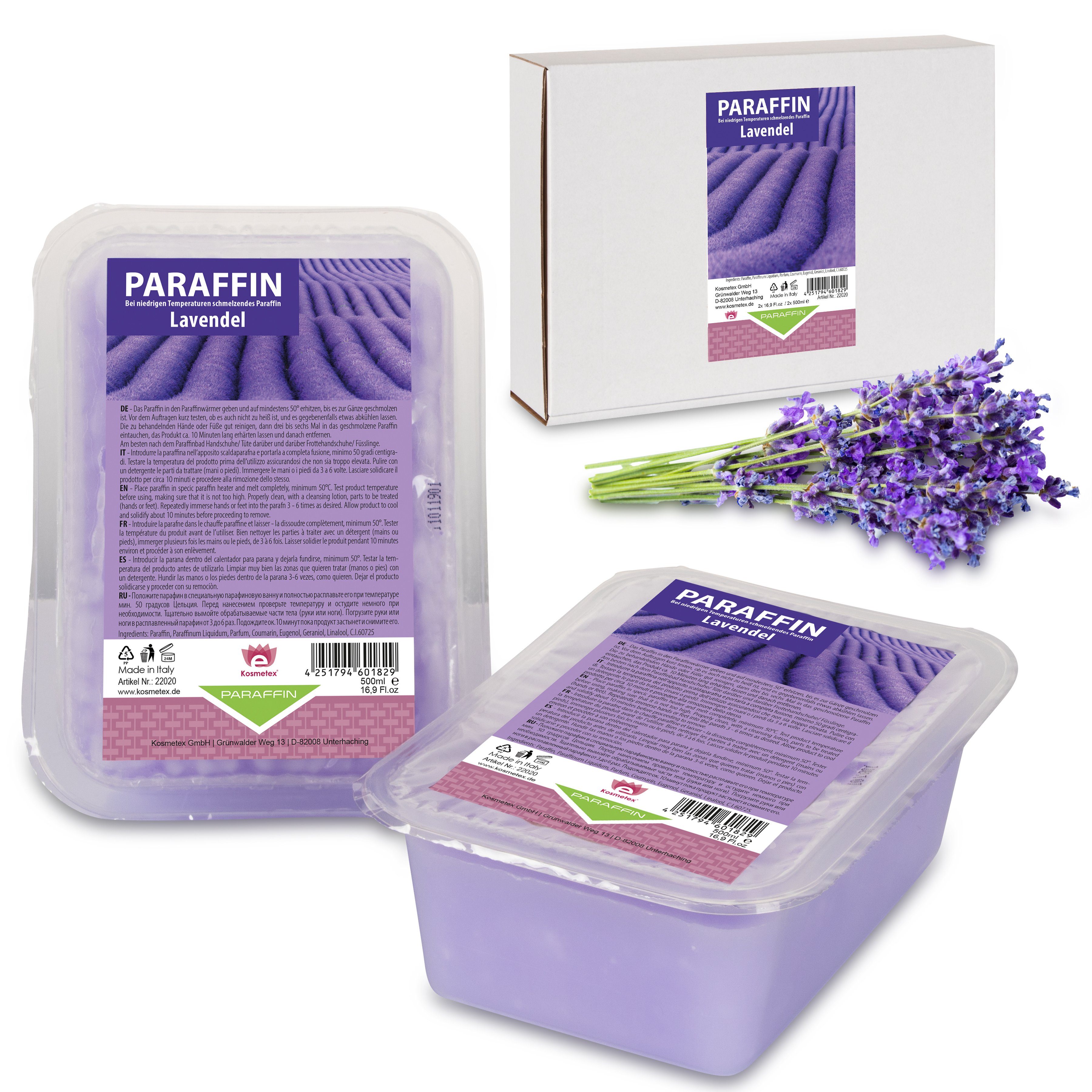 Paraffin Kosmetex Lavendel, Paraffinwachs Paraffinwachs Kosmetex Paraffinbad für