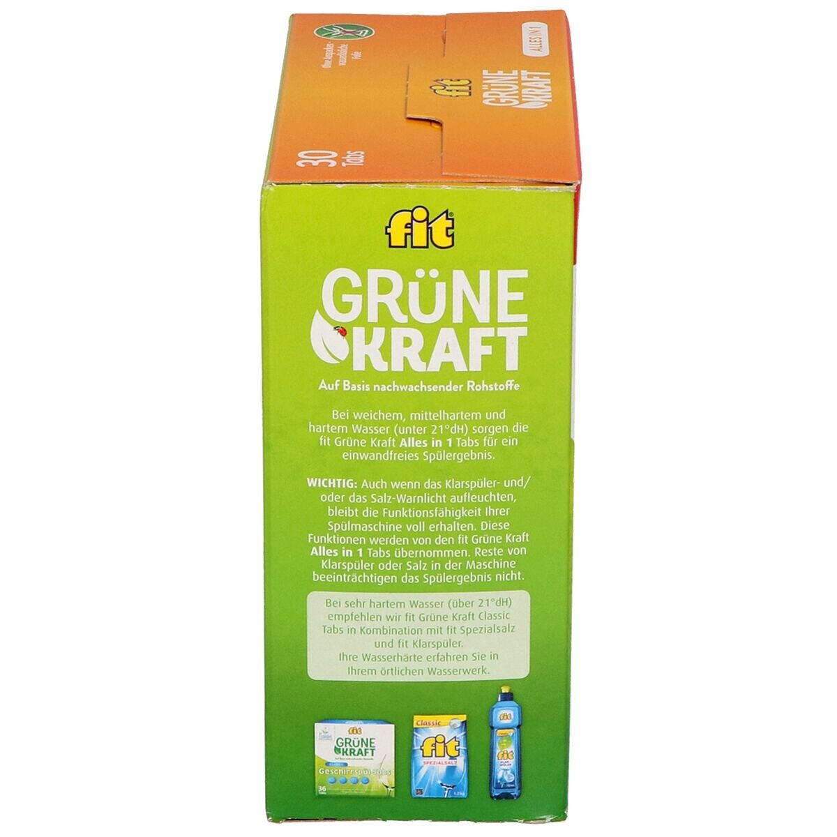 FIT GRUENEKRAFT Alles-in-1 Spülmaschinentabs (30 Tabs)