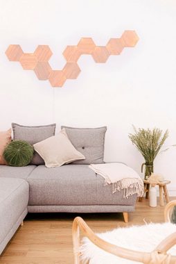 nanoleaf Dekolicht Elements Wood Look, Abschaltautomatik, LED fest integriert, Kaltweiß, Smarte Technologie und elegante Beleuchtung