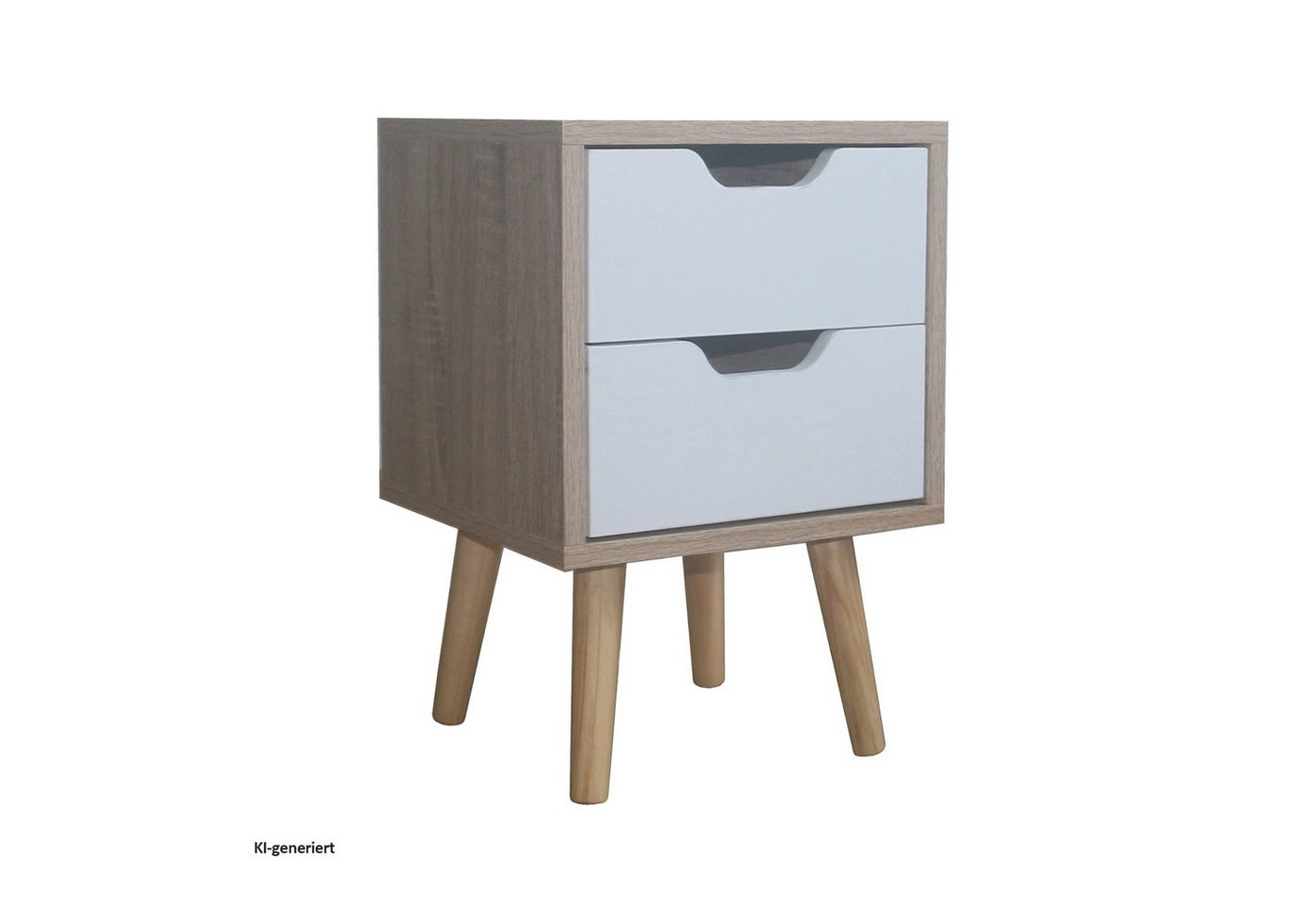 HTI-Living Nachtkommode Nachtschrank 2 Schubladen Thekla 2945 (Stück, 1 St., 1 Nachtschrank), Nachttisch 2 Schubladen