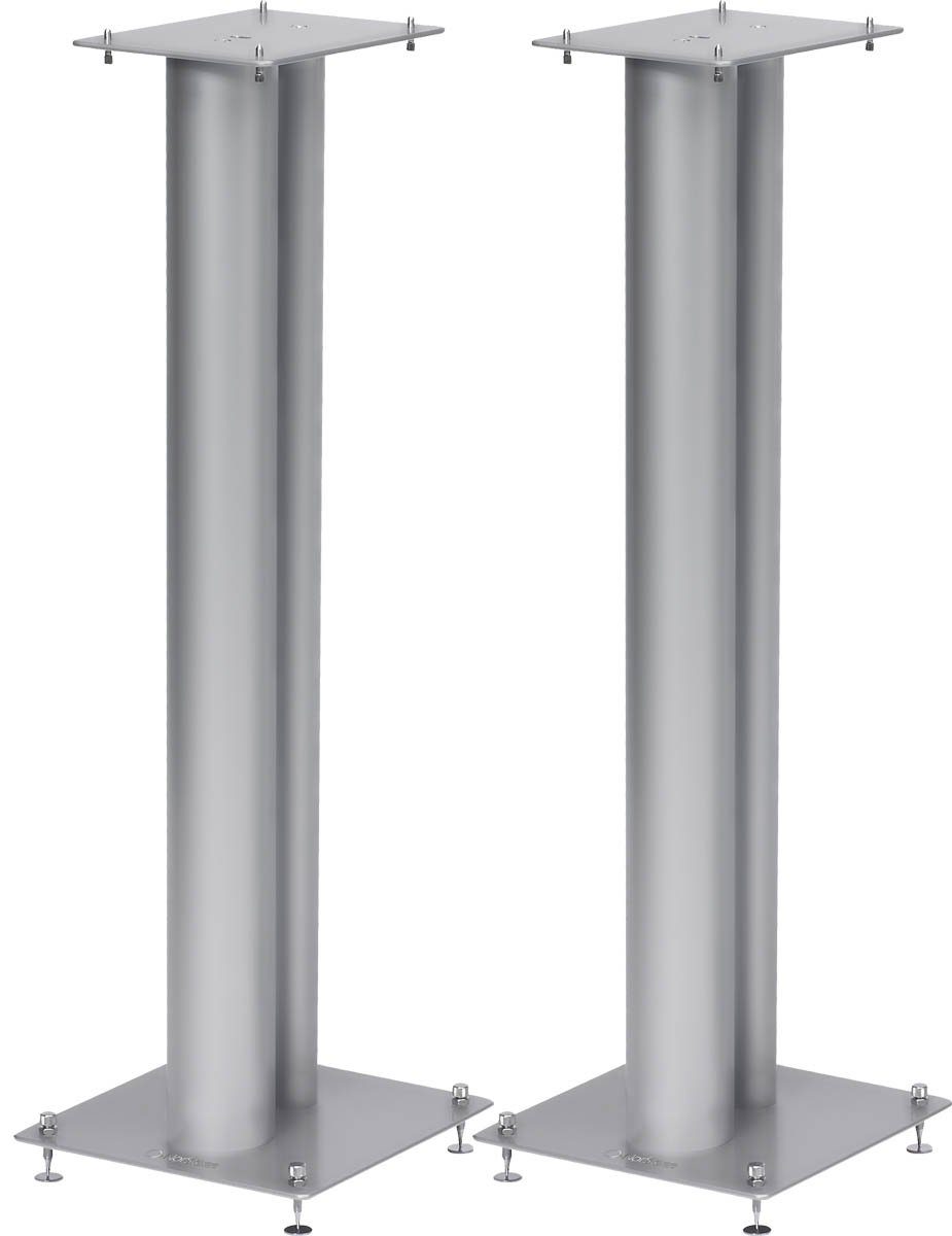 norstone Lautsprecherständer Stylum 3 silber matt, (bis 10 Zoll, belastbar bis 50kg, pulverbeschichtet, Höhe 80cm)