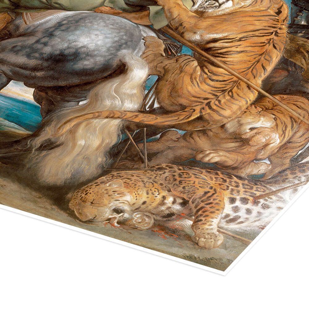 Posterlounge Wandbild Die Tigerjagd, Peter Paul Rubens, erhältlich als Poster, Leinwandbild, Wandsticker oder Acrylglasbild