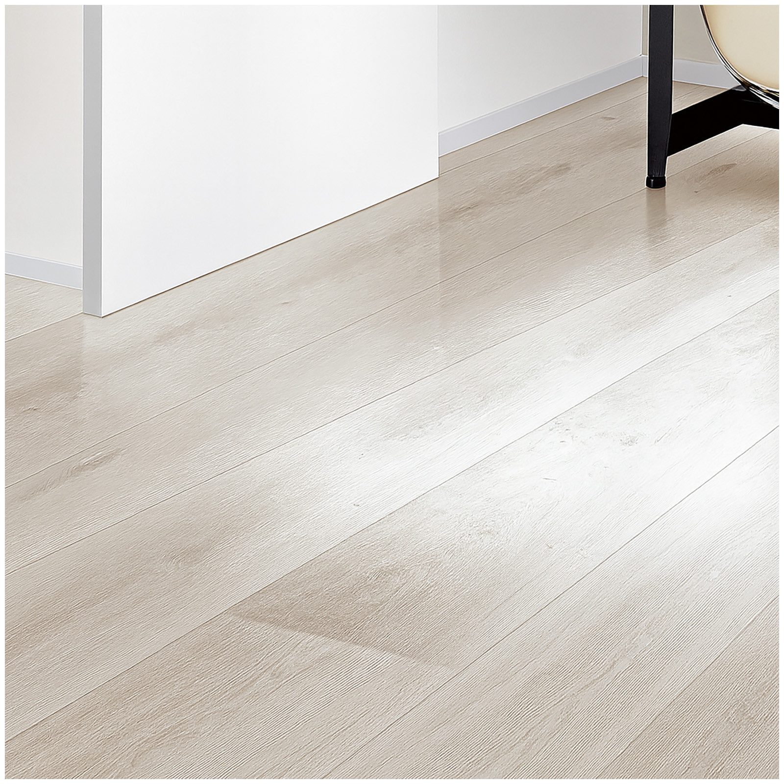 HTI-Living Vinyllaminat Selbstklebender PVC-Boden Hellgrau, 0,975 m² im Pak günstig online kaufen