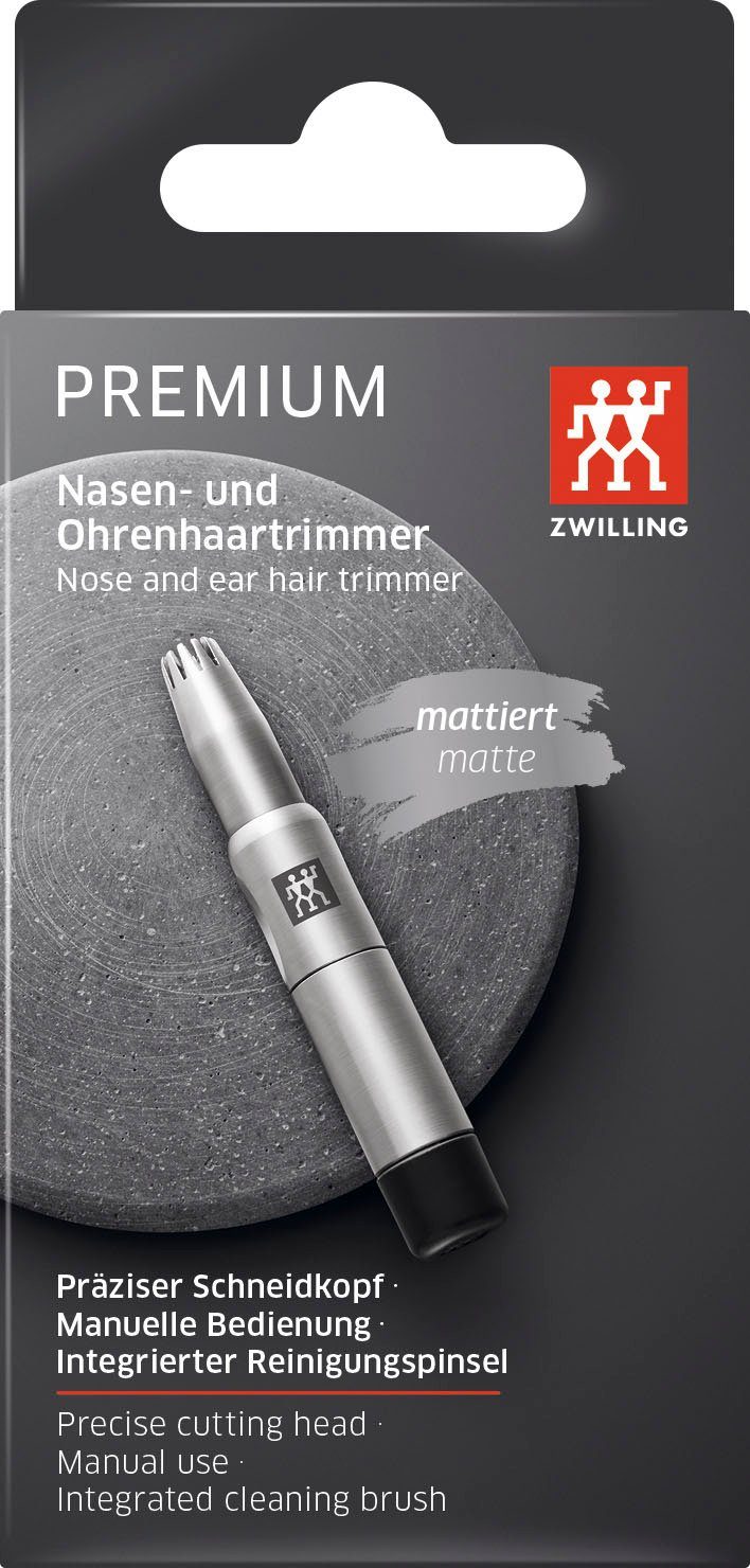 Zwilling Nasen- und Ohrhaartrimmer TWINOX, Aus rostfreiem Edelstahl, präzise und einfach zu reinigen.