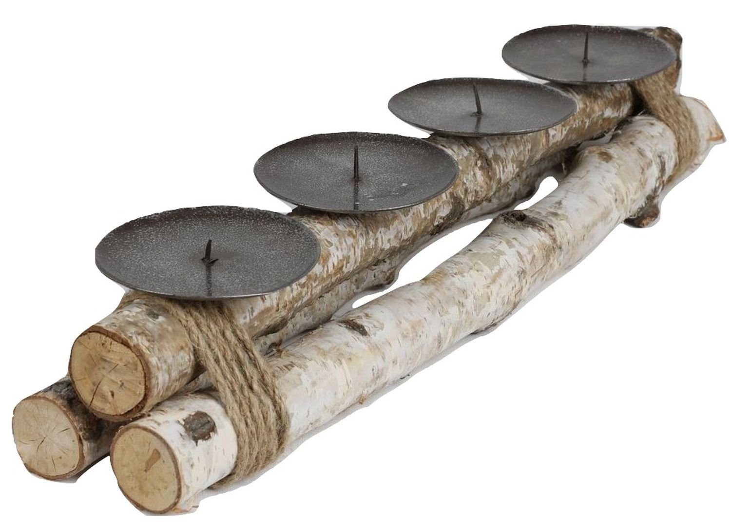 sesua Tischkerzenhalter Kerzenhalter Advent aus Birkenholz 45 cm für 4 Kerzen