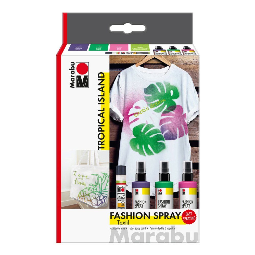 Marabu Sprühfarbe Marabu Fashion Spray Tropical Island 3x100ml