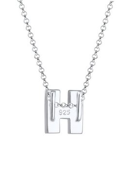Elli Kette mit Anhänger Buchstabe H Initialen Trend Minimal 925 Silber
