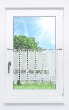 Scheibengardine Kreuzchen Design, LYSEL®, (1 St), transparent, HxB 45x40cm