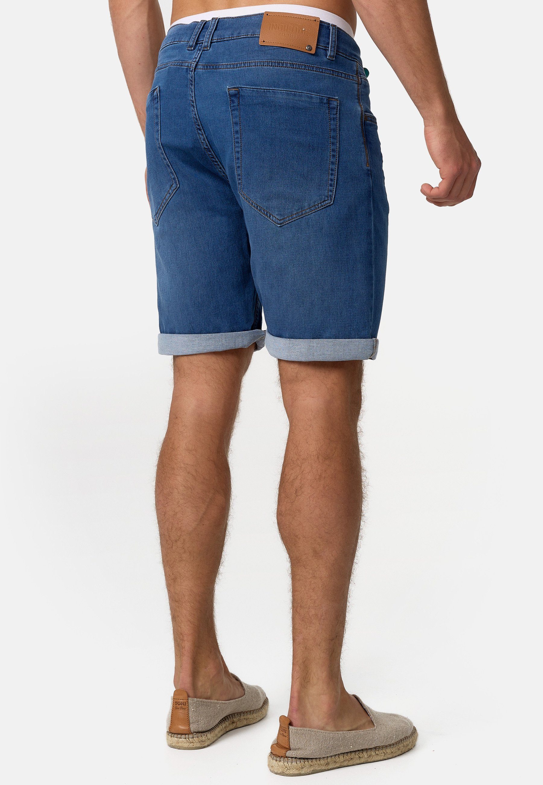 Indicode Jeansshorts Herren Lonar Jeans Shorts Herrenshorts Moderne und luftig leichte Herren Jeans-Shorts