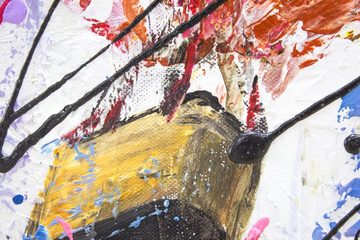 YS-Art Gemälde Freiflug, Landschaft, Wandbild Heißluftballons auf Leinwand Bild Handgemalt Abstrakt