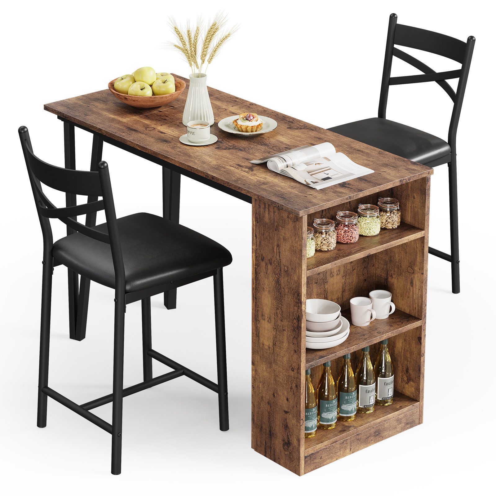 GarveeMore Essgruppe Esstisch Klappbar mit 2 günstig online kaufen