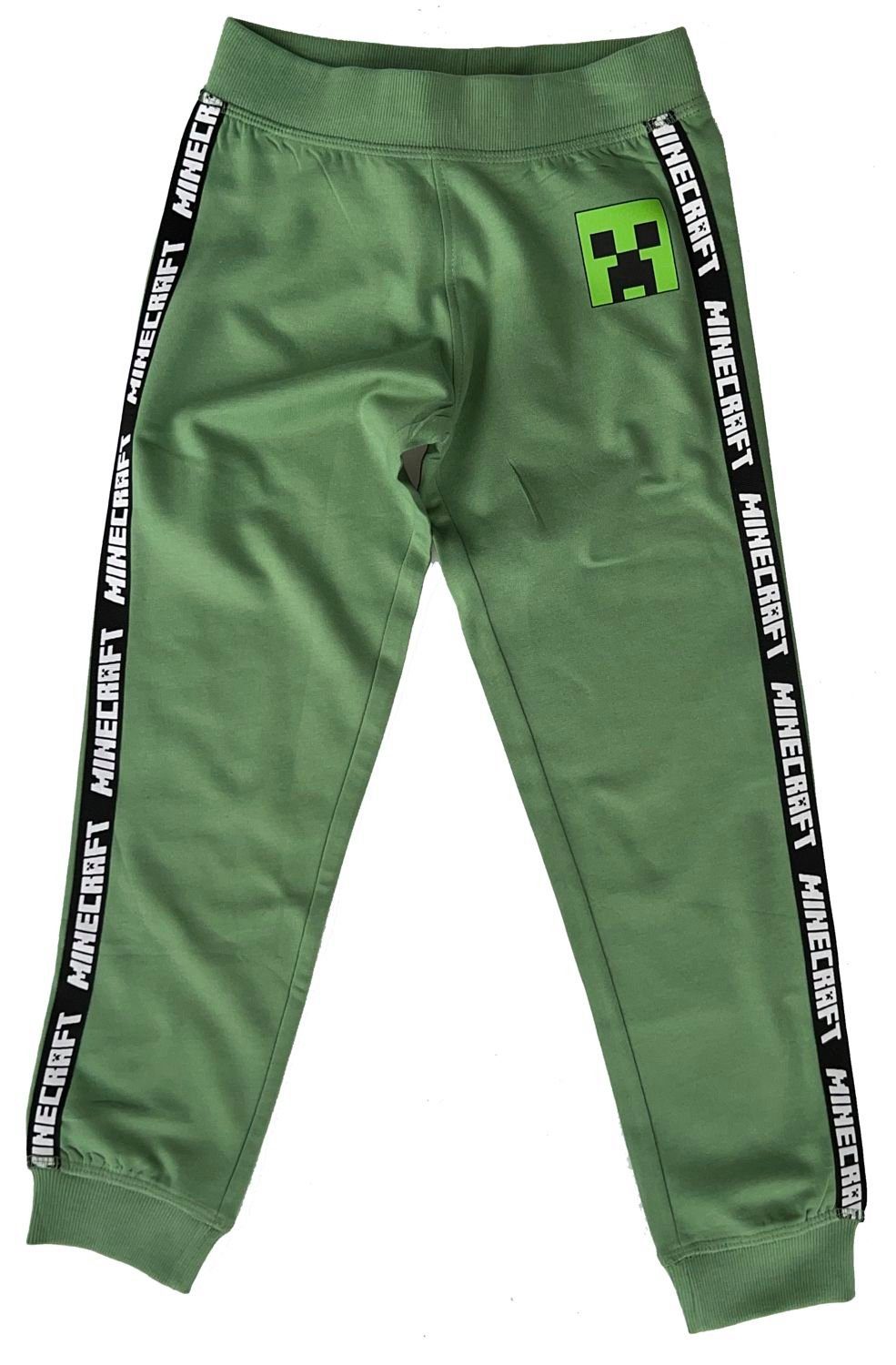 Minecraft Jogginghose MINECRAFT Kinder Jogginghose Jungen + Mädchen Hose Grün