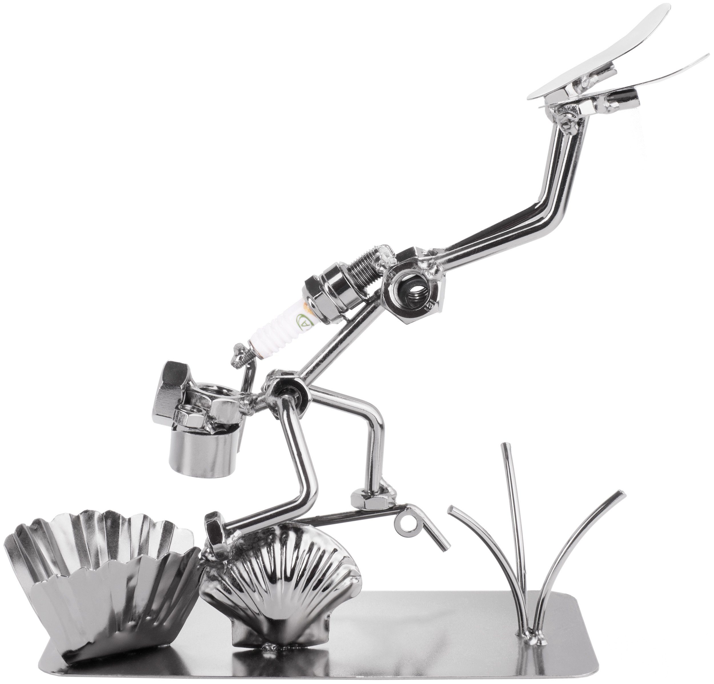 BRUBAKER Dekofigur Metallskulptur Schraubenmännchen Taucher (1 St), kunstvolle Geschenkfigur für Taucher*innen, Metallfigur