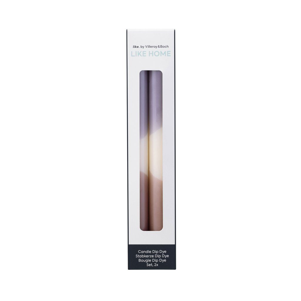 like. by Villeroy & Boch Tafelkerze Like Home Stabkerze dip dye lavender, grape 2 Stk. (2-tlg)