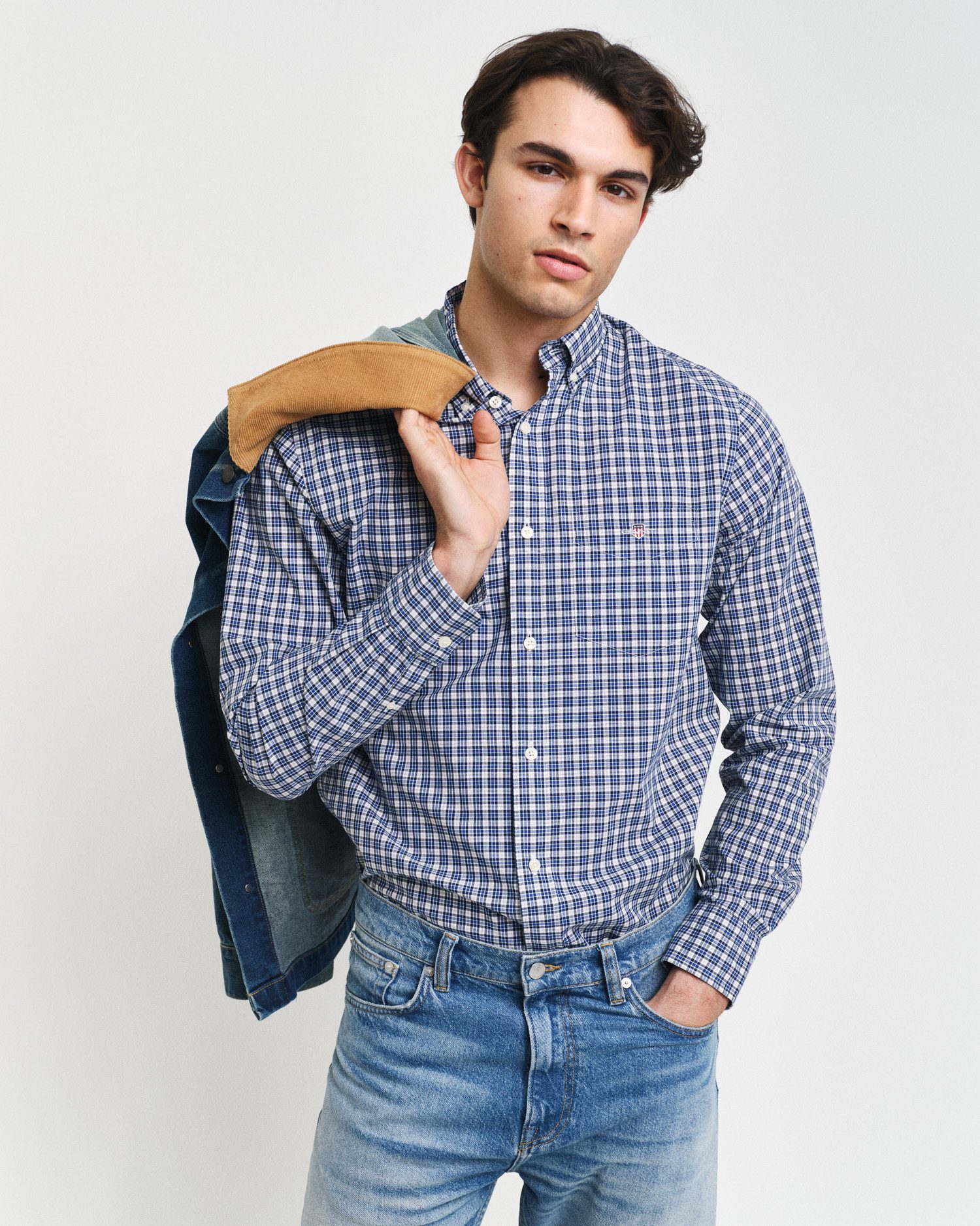 Langarmhemd REG POPLIN SMALL CHECK SHIRT