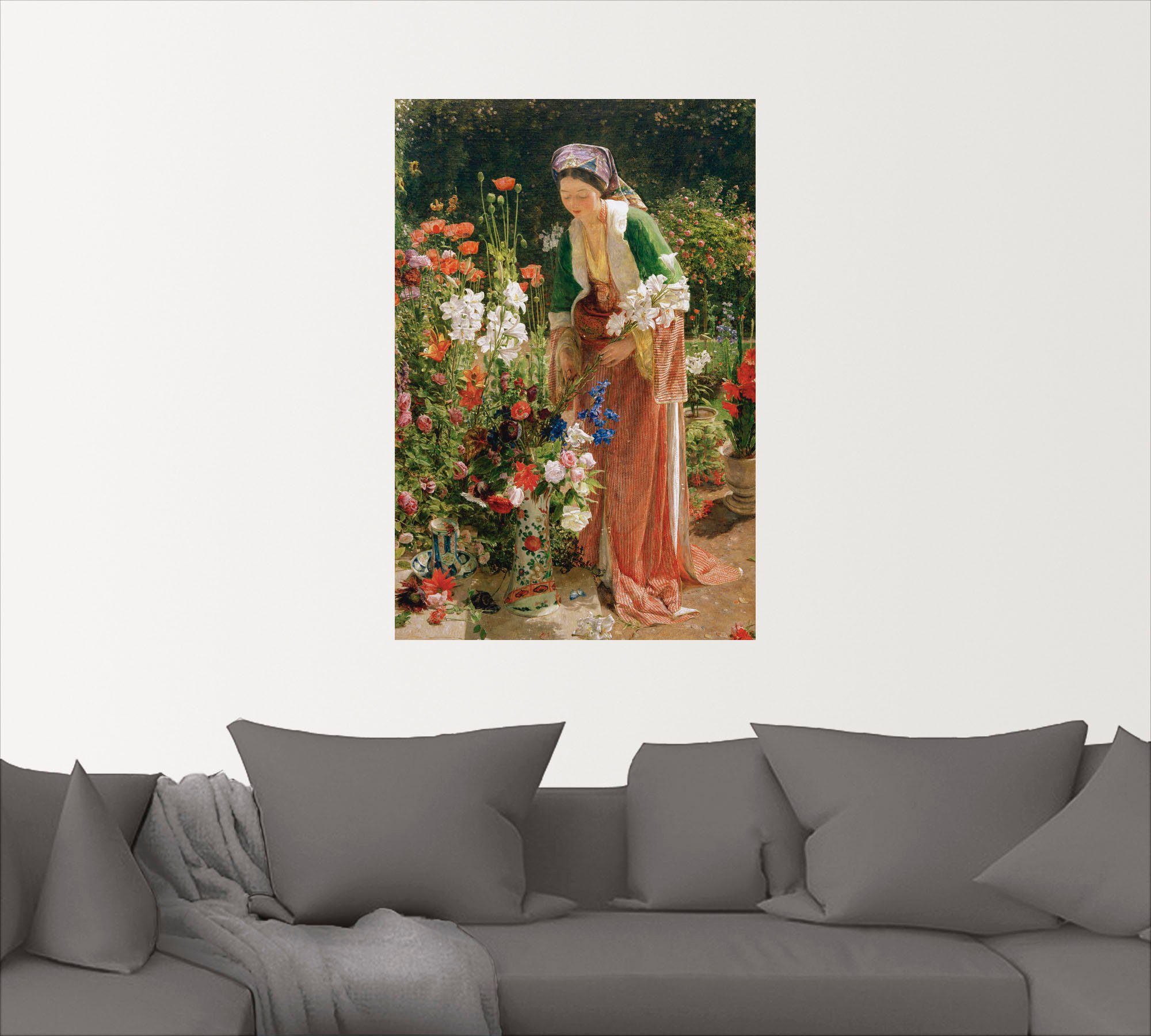 Wandaufkleber Im des Garten Bilder von versch. Alubild, Größen Wandbild Beis, Poster (1 oder Leinwandbild, in Frauen Artland St), als