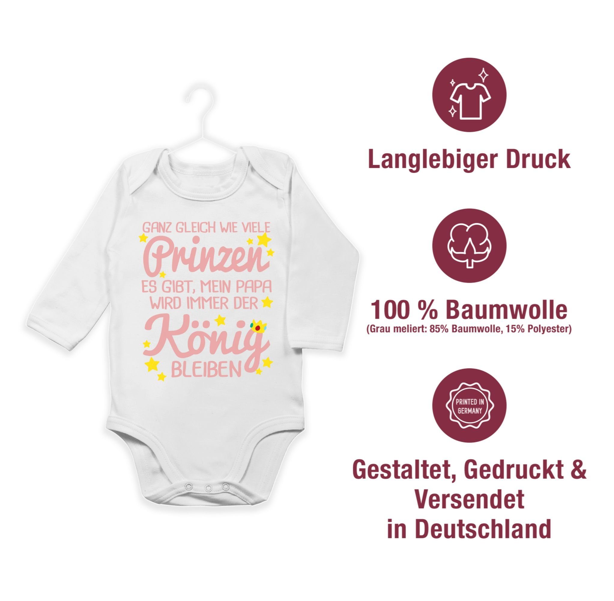 bleiben 1 Baby Sprüche Shirtracer König Papa der Mein Weiß wird Shirtbody immer