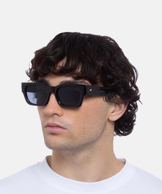 LE SPECS Sonnenbrille Damen und Herren - Shmood in Schwarz rechteckig mit UV-Schutz
