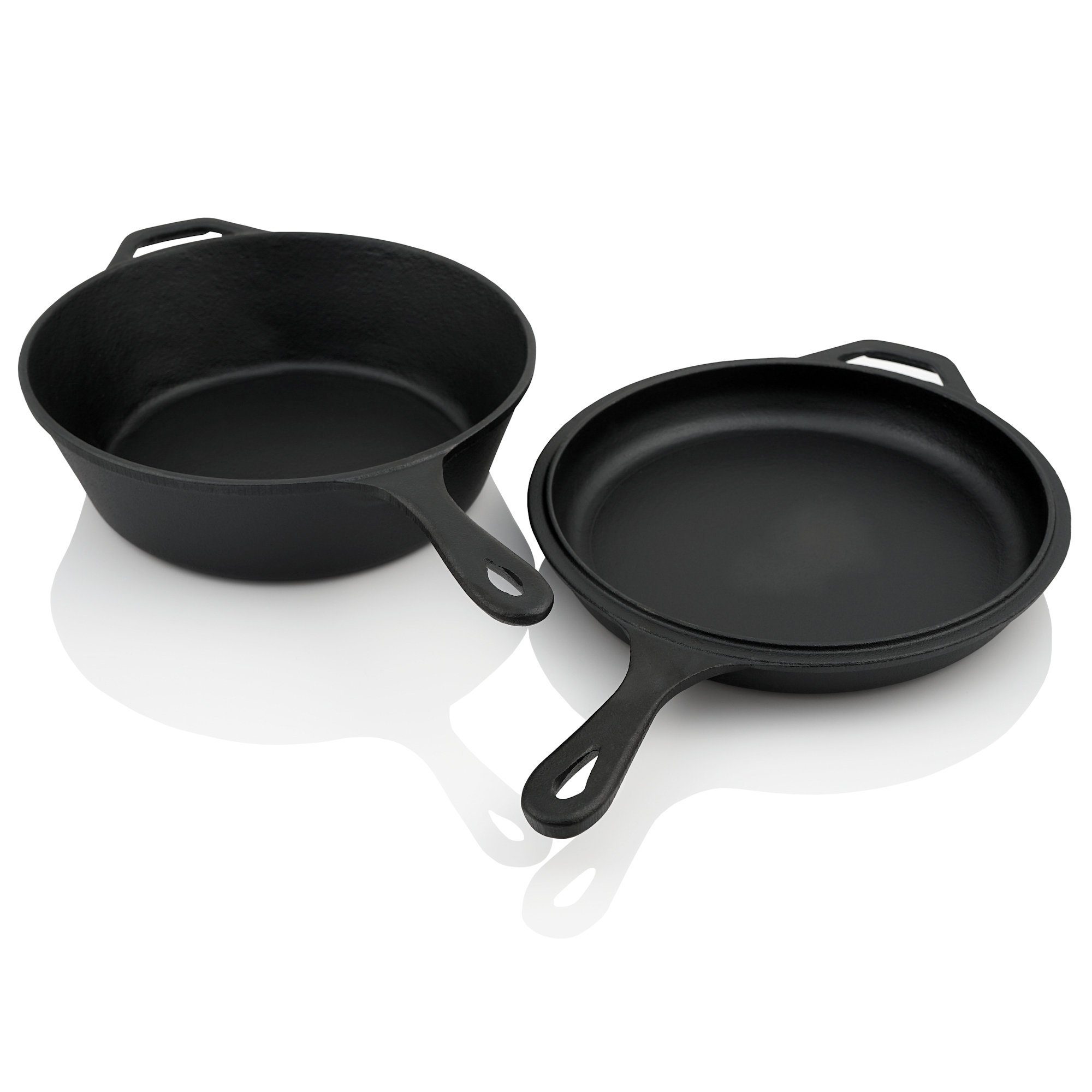 BBQ-Toro Kasserolle Gusseisen Topf mit Pfannendeckel, 5 Liter - schwarz, Gusseisenpfanne, Gusseisen – Bild 5 von 5