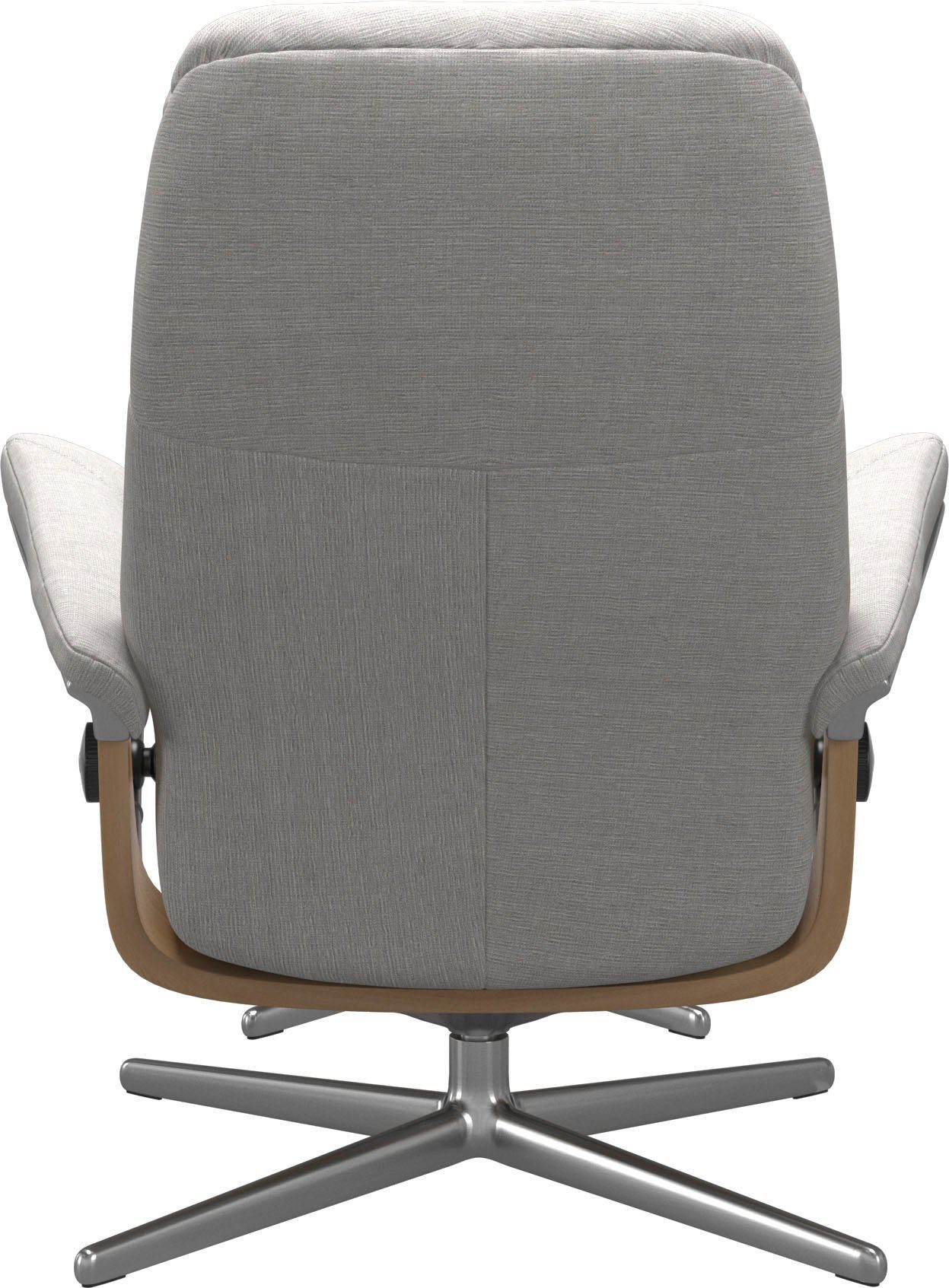 mit Base, Relaxsessel Consul S, Hocker), mit M Stressless® Eiche Hocker, Holzakzent Relaxsessel L, (Set, Größe & Cross mit