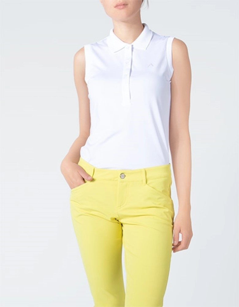 Alberto Poloshirt Alberto Golf Polo Evi Sleeveless Weiß Damen