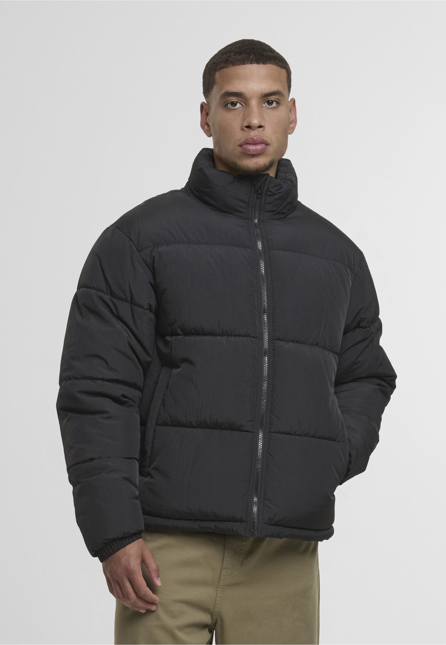 URBAN CLASSICS Winterjacke Urban Classics Crinkle Puffer Jacket (1-St)