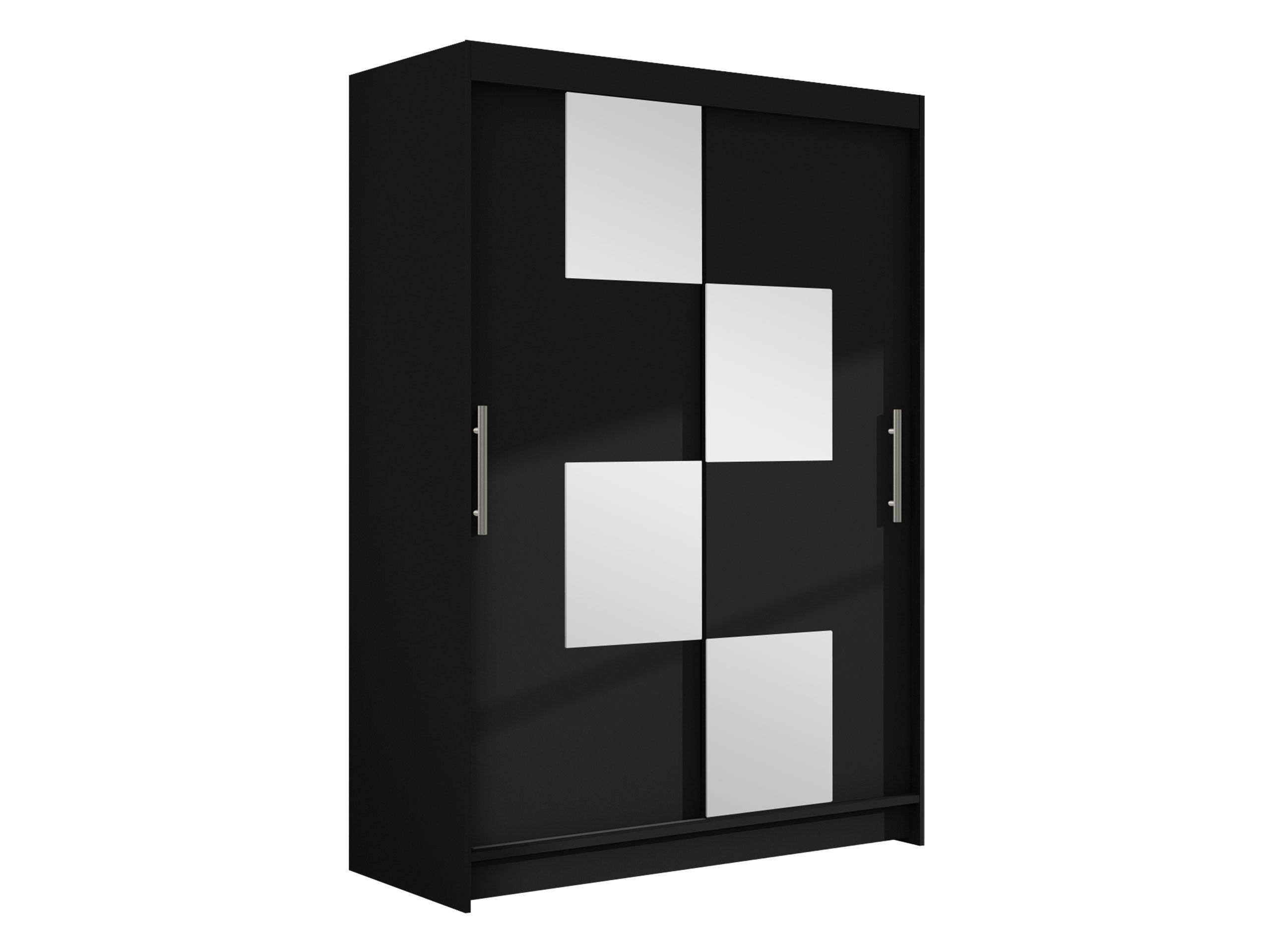 MIRJAN24 Kleiderschrank Miami III (mit Spiegel, Kleiderstange, Schiebetüren, Einlegeboden) Schlafzimmerschrank Schiebetürenschrank