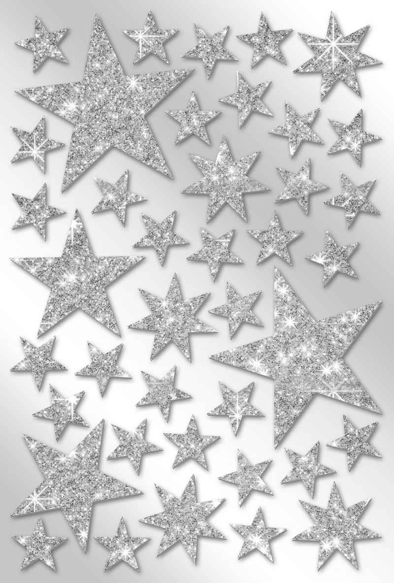 Zischka Sticker Sterne, (40-tlg), 40 Stück