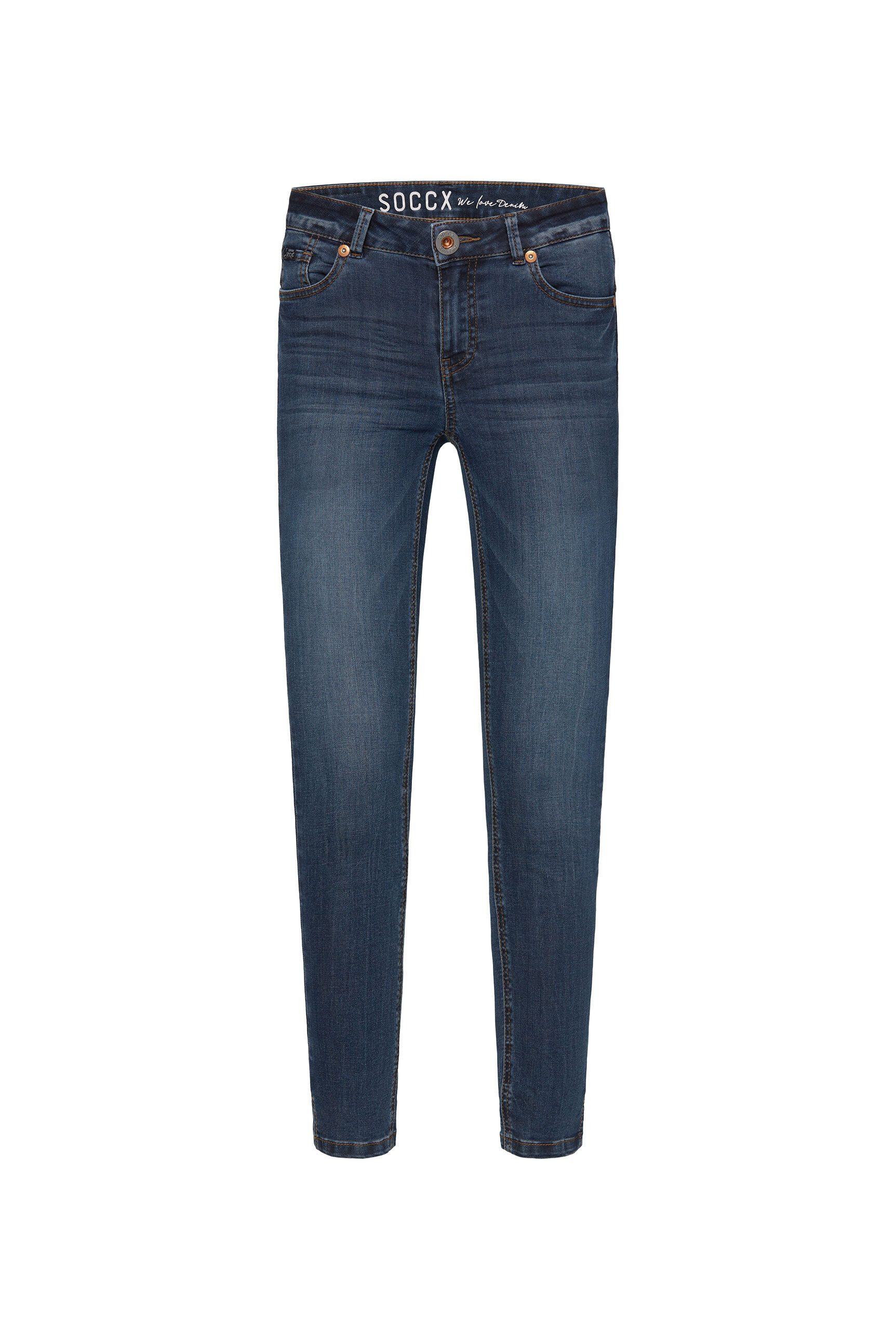 SOCCX Slim-fit-Jeans mit verkürztem Bein