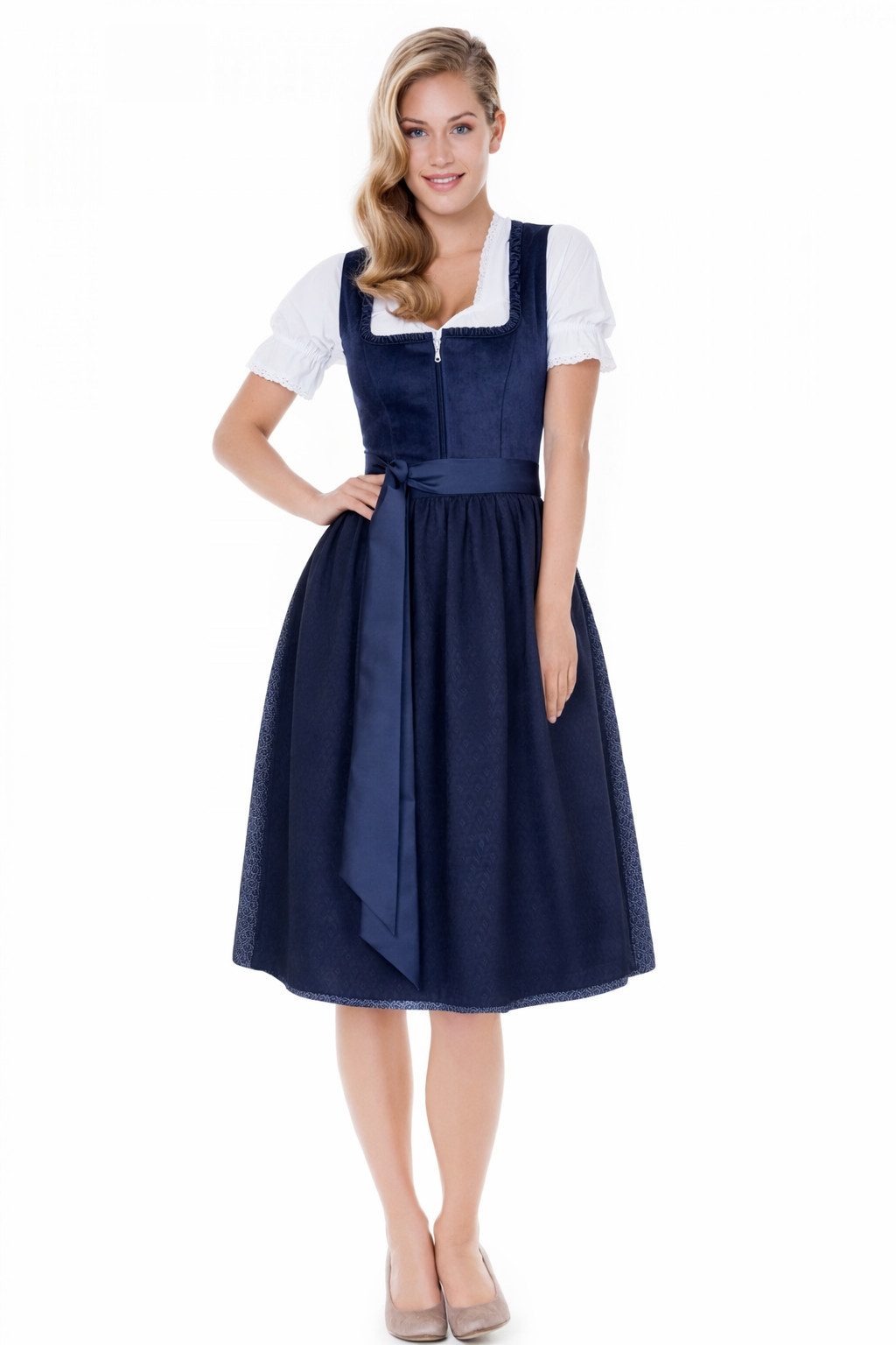 Alpenmärchen Dirndl Dirndl Elisé in blau - ALM1036