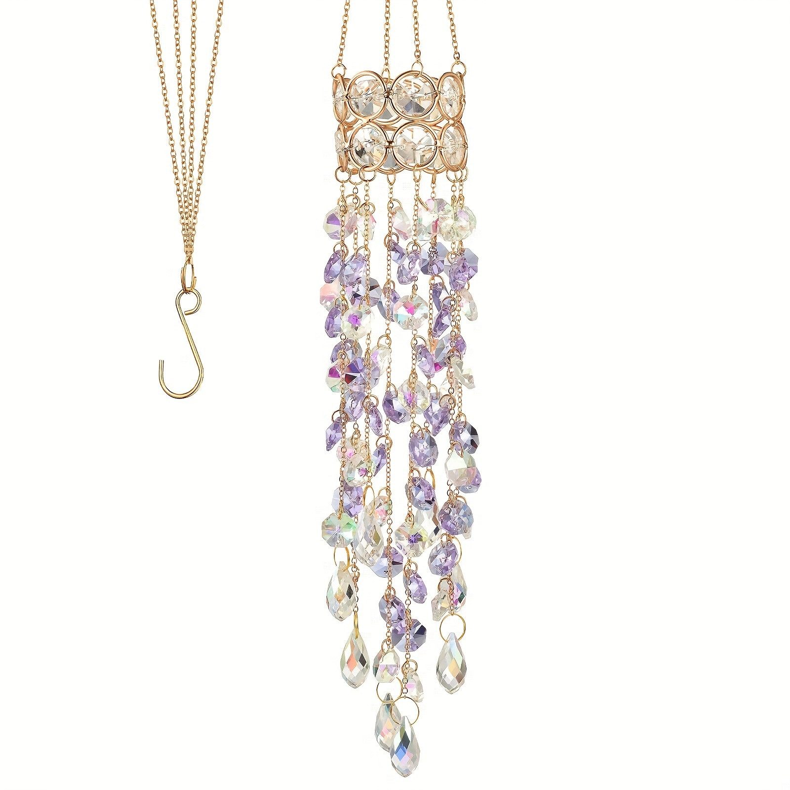 Agger Windspiel Kristalle Sonnenfänger Kristalle zum Aufhängen Sonnenfänger-Windspiel, ensterdeko Frühlingsdeko Suncatchers- Deko Jugendzimmer Mädchen