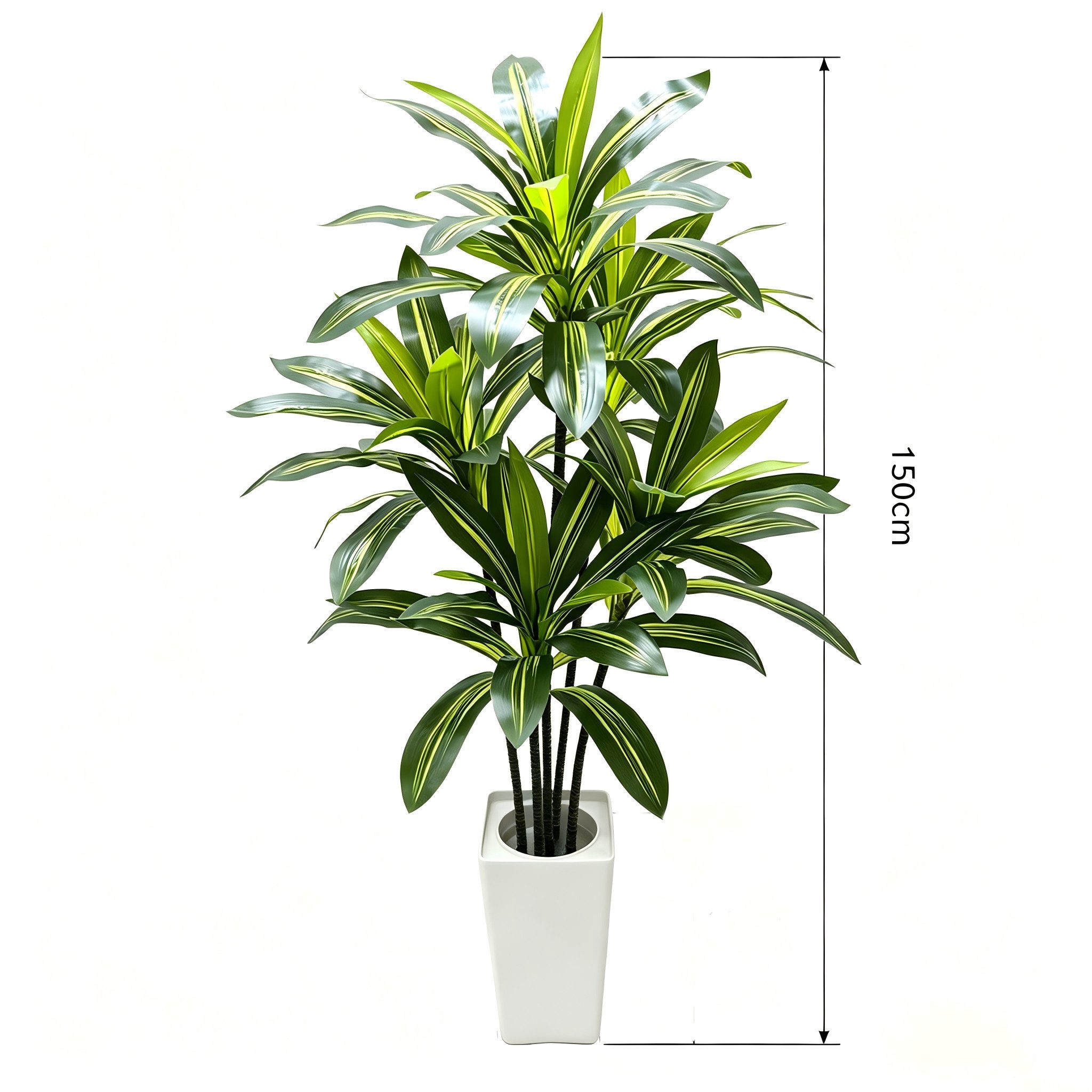 Kunstpflanze künstlicher Dracaena-Baum mit Topf, dekorative Kunstpflanze, GarveeMore – Bild 2 von 5