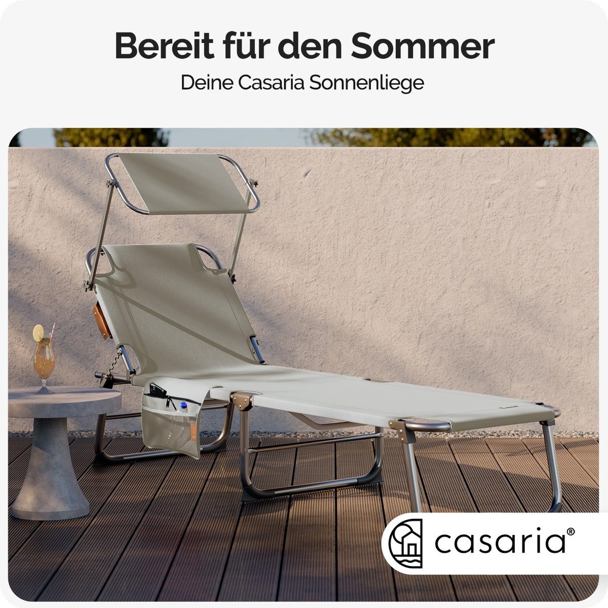 Casaria Gartenliege Ibiza, 1 St., Klappbar günstig online kaufen