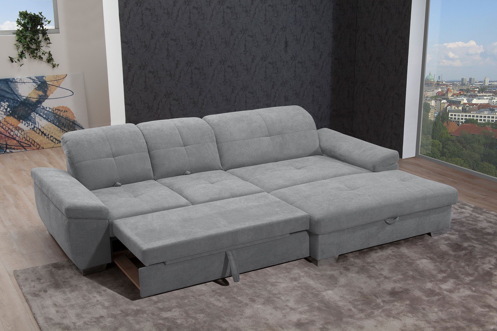 alina Ecksofa Tessa, inkl. Sitztiefenverstellung, wahlweise mit Bettfunktion und Bettkasten
