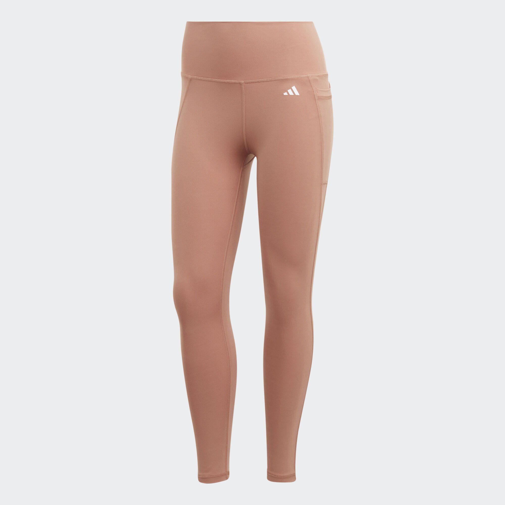 adidas Performance STASH Strata HIGH-WAISTED OPTIME Funktionsleggings 7/8-LEGGINGS POCKET Clay