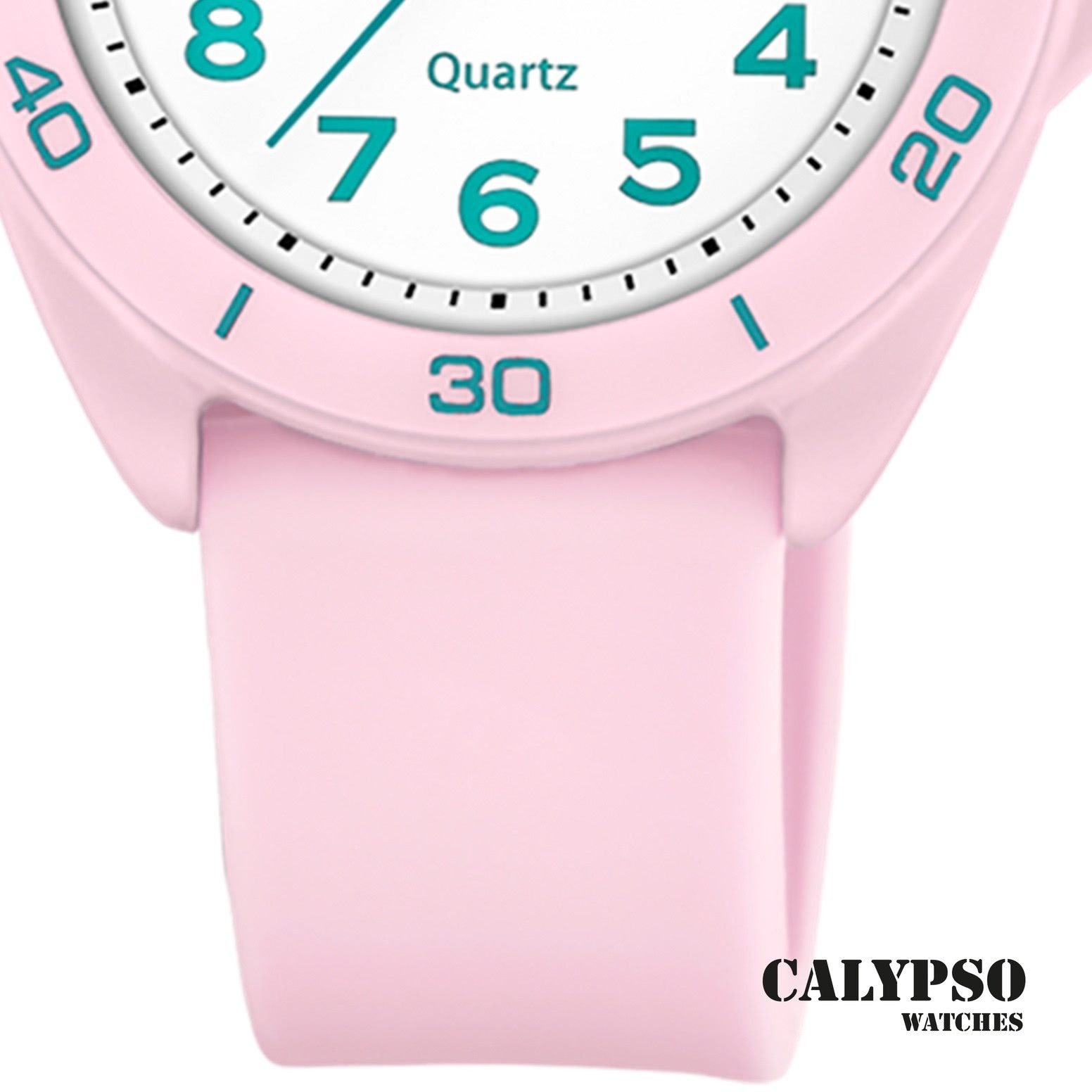 CALYPSO WATCHES Quarzuhr Calypso Jugenduhr Silikon rosa Calypso, (Analoguhr), Jugenduhr rund, mittel (ca. 36mm) Silikonarmband, Fashion-Style