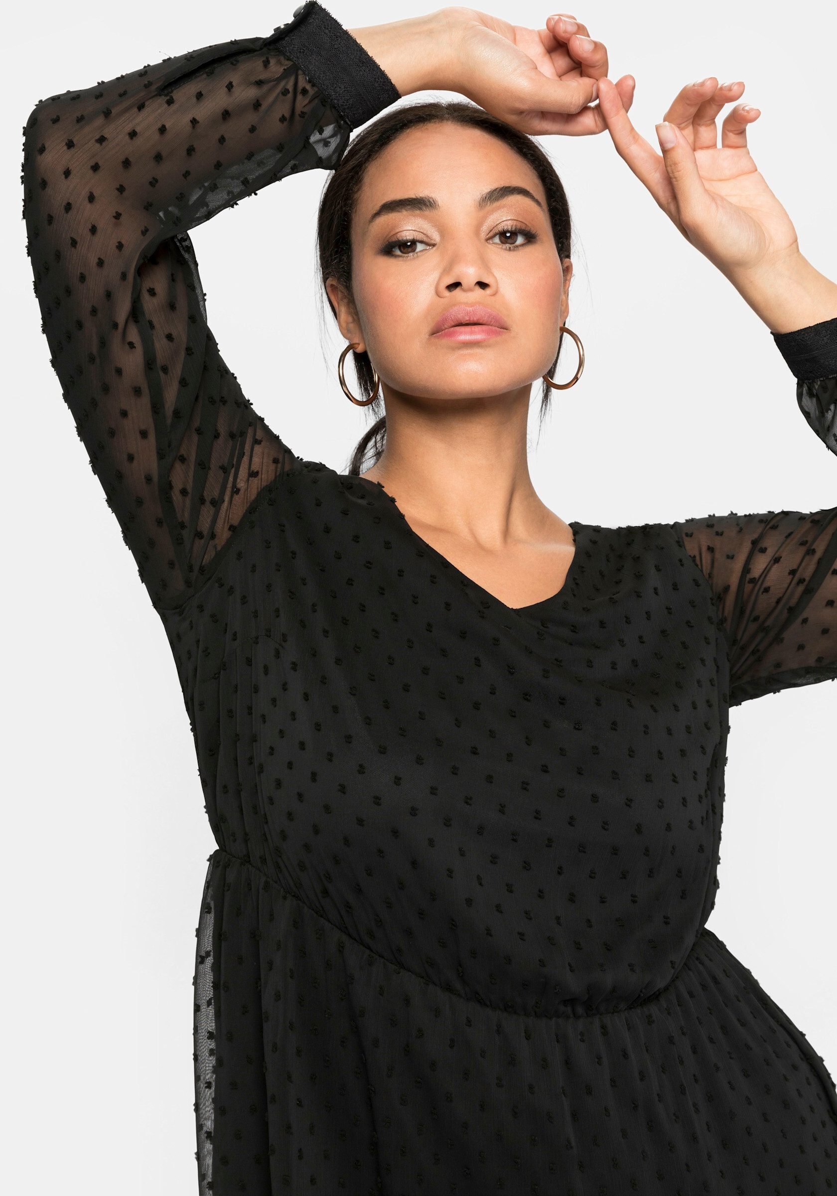 Sheego Etuikleid Chiffonkleid günstig online kaufen